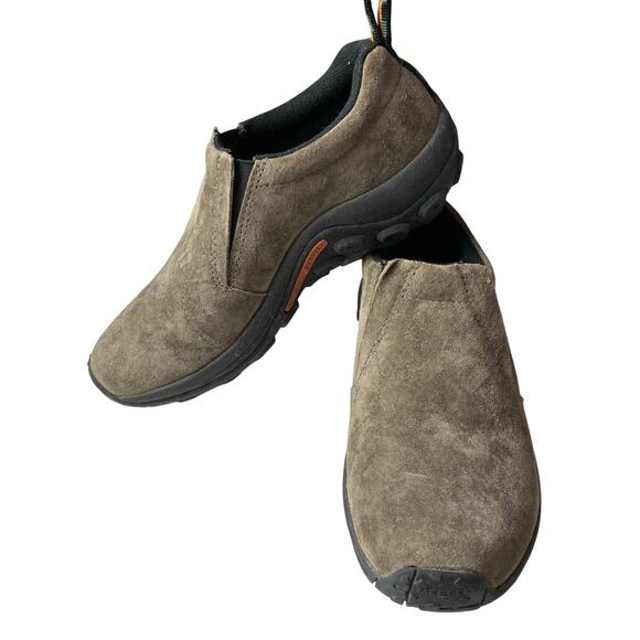 Merrell Shoes - Merrell Jungle Moc Gunsmoke Suede Leather Slip On Performance Shoe Women’s 8.5